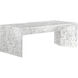 Nomad 52 X 27.5 inch Marble Look / White Outdoor Coffee Table